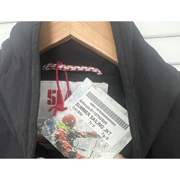 SLAM Summer Sailing Jacket Black Men’s Small Nylon Lined Ghost Pocket NWT - Picture 5 of 10